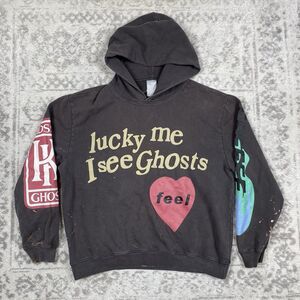 Lucky Me I See Ghost Camp Flog Gnaw Sweatshirt Hoodie Kanye West Men Size Small